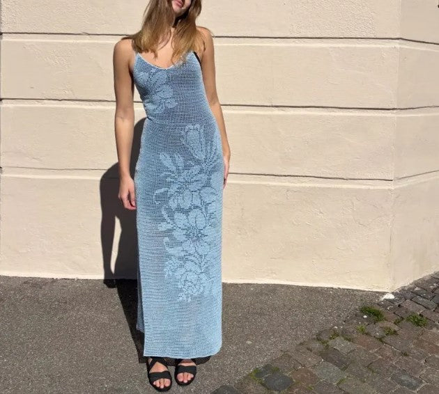 Floral Crochet Maxi Dress Pattern
