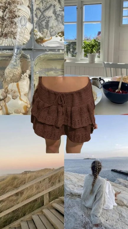 Crochet Ruffle Mini Skirt PDF Pattern