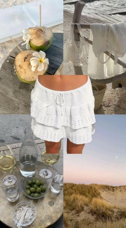 Crochet Ruffle Mini Skirt PDF Pattern