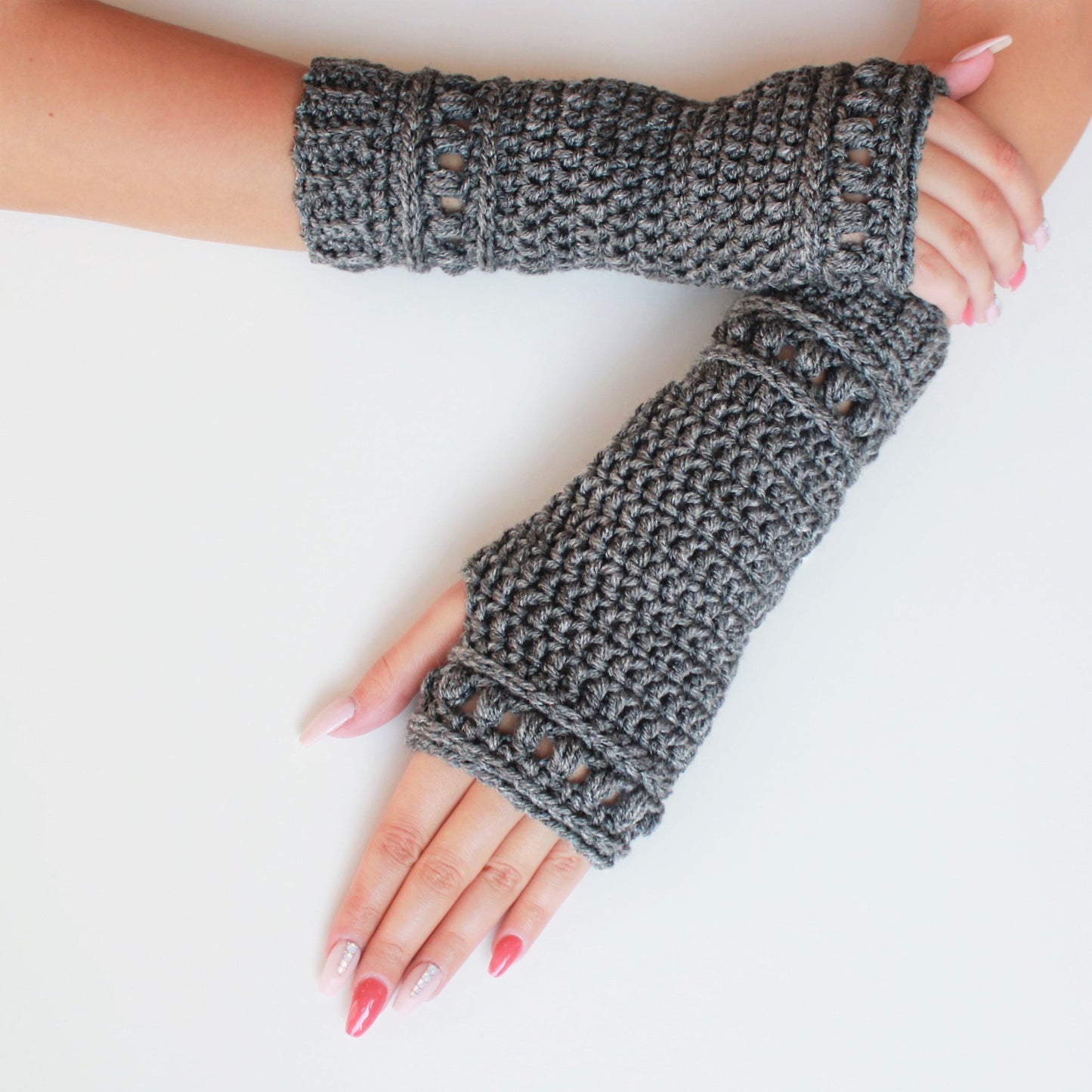 HAILEY Fingerless Gloves crochet pattern