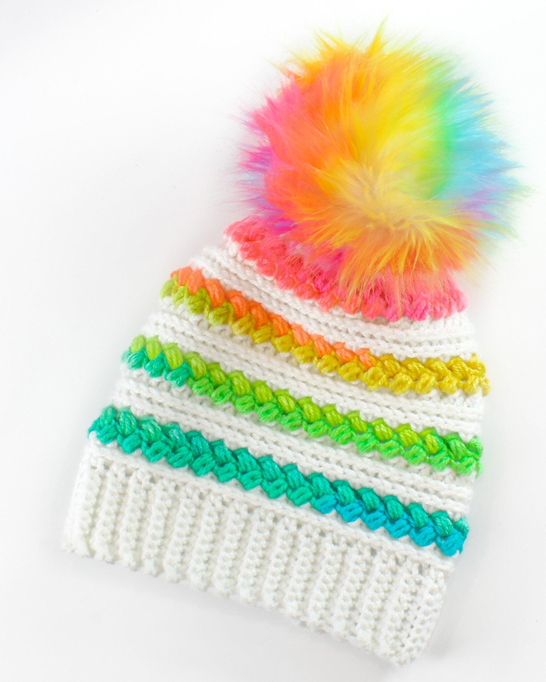 Easy Crochet pattern-Crochet hat–MADISON Beanie Hat Pattern-Crochet hat pattern PDF-Crochet beanie Pom Pom (Toddler-Child–Teen- Adult sizes) image 5