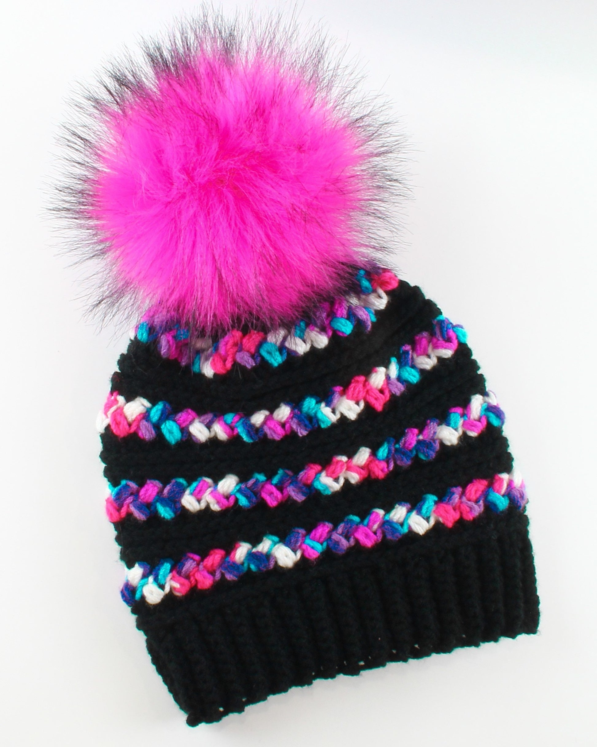 Easy Crochet pattern-Crochet hat–MADISON Beanie Hat Pattern-Crochet hat pattern PDF-Crochet beanie Pom Pom (Toddler-Child–Teen- Adult sizes) image 3