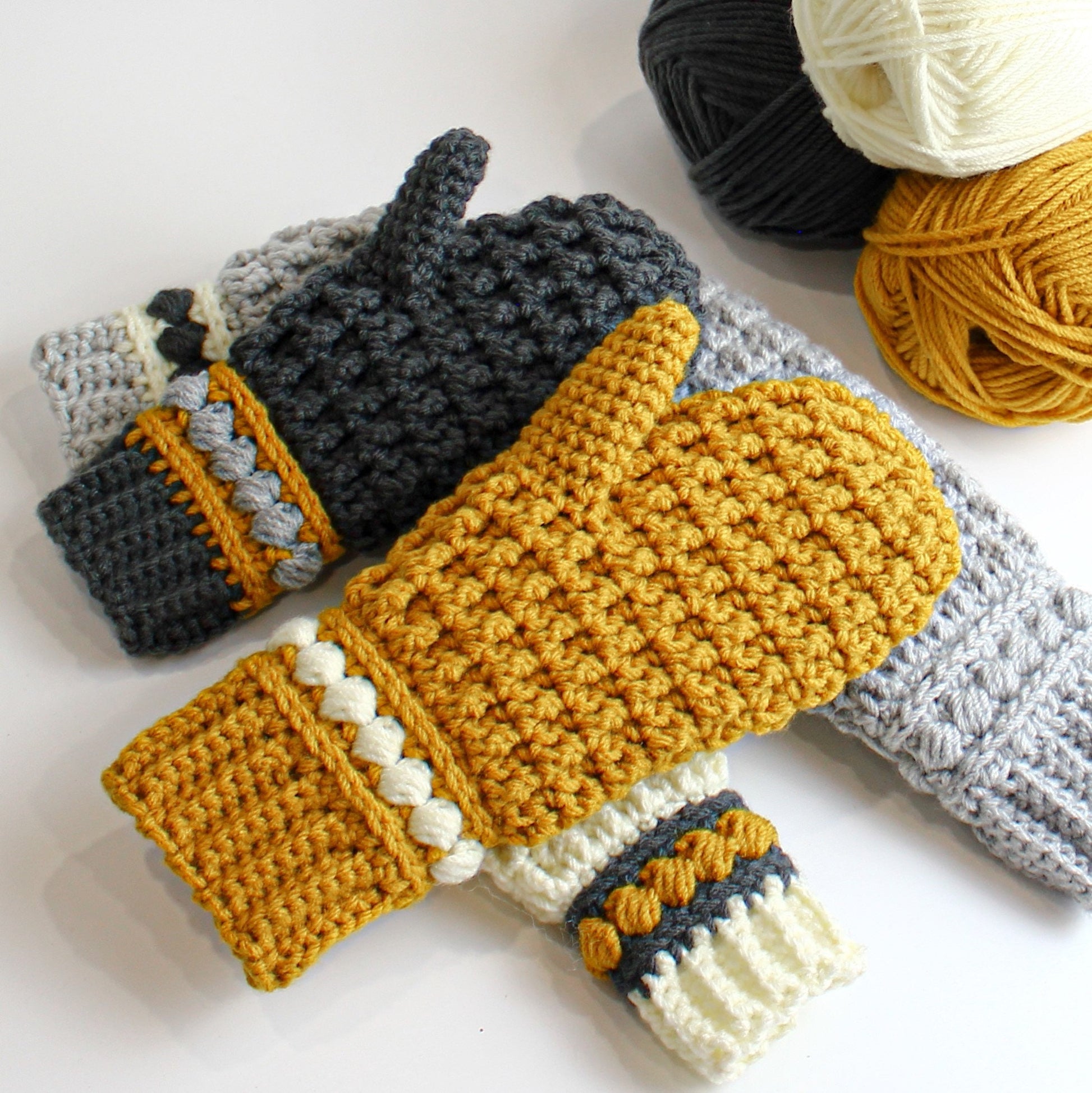 Crochet pattern- MAYA -5 sizes Crochet mittens pattern- crochet mitten pattern-Toddler crochet mittens- Child crochet Mitten- Women mittens image 5
