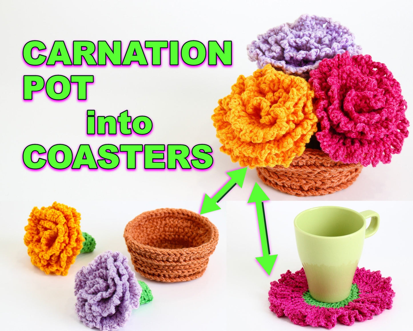 CARNATION Coaster crochet pattern
