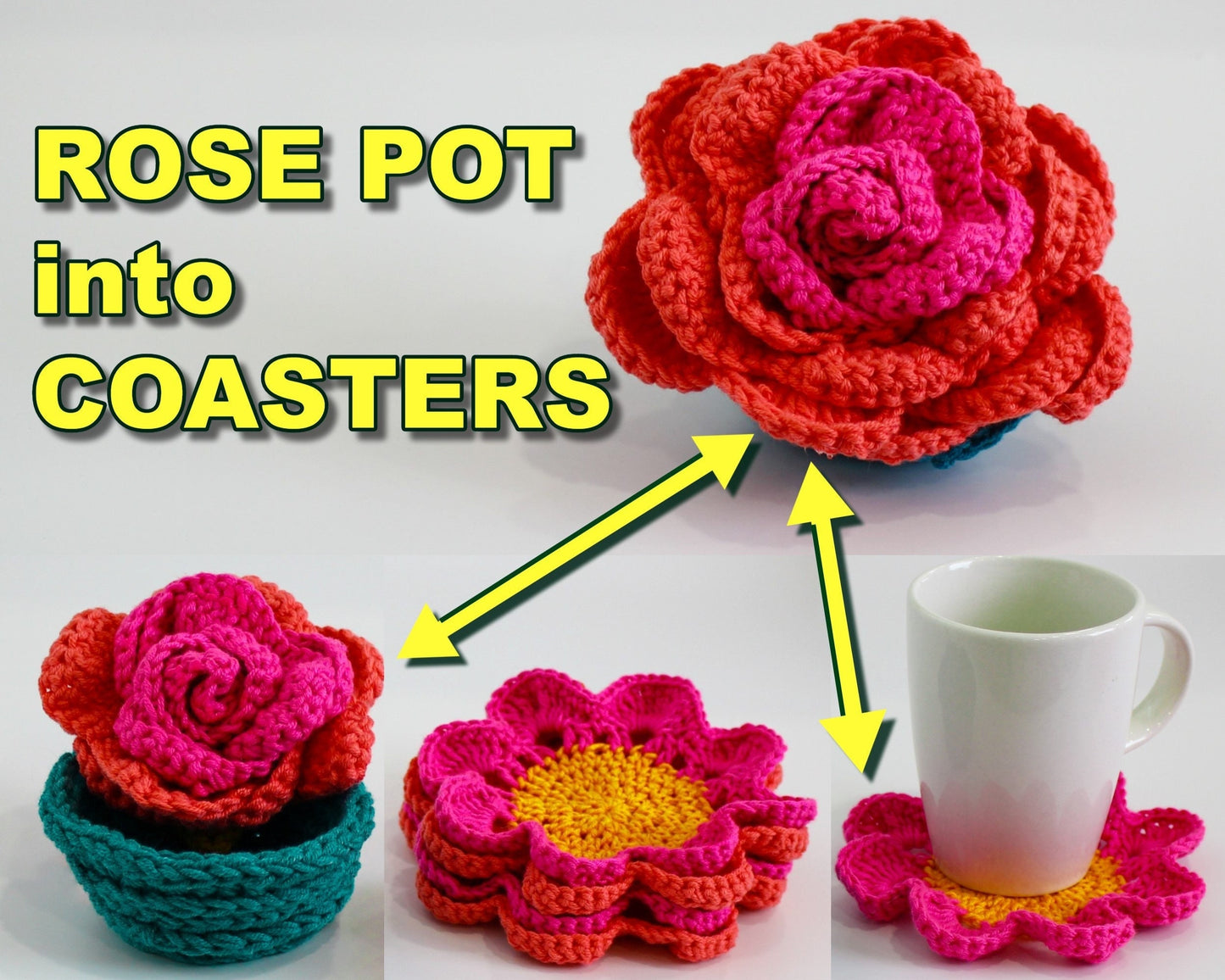 ROSE Coaster crochet pattern