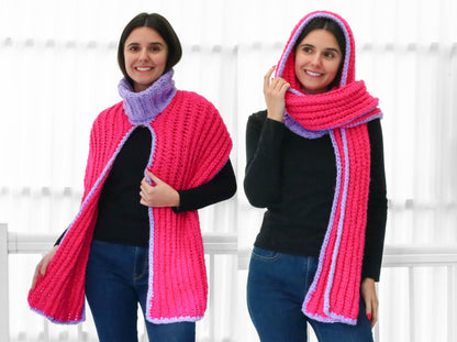 3-in-1 VICTORIA Hooded Scarf crochet pattern